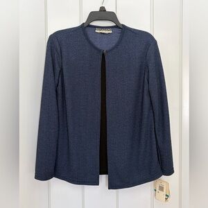 Notations Striped Blue Knit Top